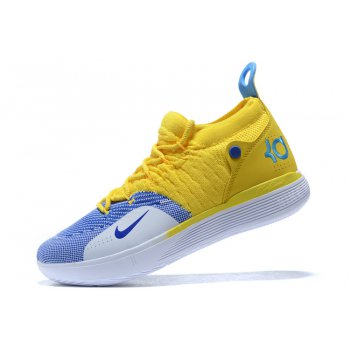 2020 Nike KD 11 Yellow Blue-White Shoes